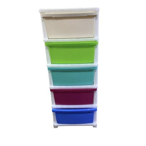 5 stack plastic trolley