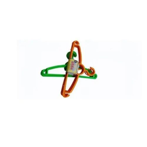 Elite Set Of 12 Pieces Plastic Hangers - Multi coloured