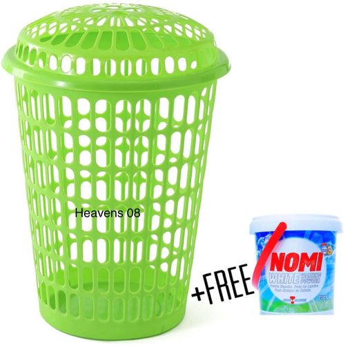 Plastic Laundry Basket With A Lid Plus Free Detergent