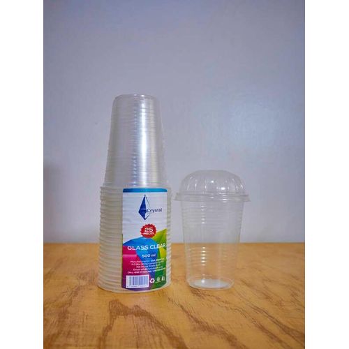 500ml Clear Glass - 25pc per Packet, 500pc per box