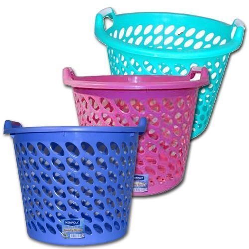 Plastic Laundry Basket - Random Color