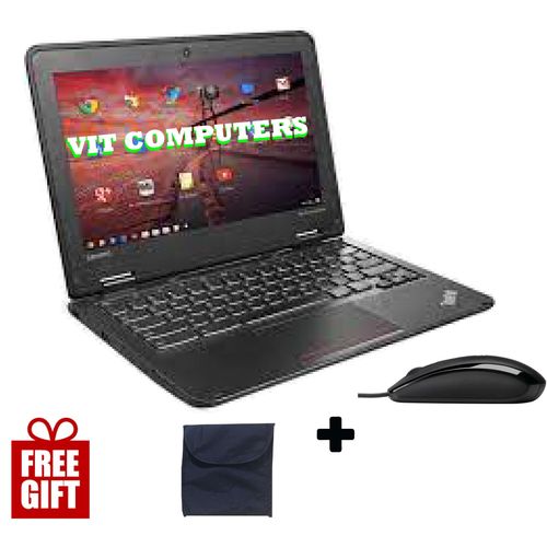 Lenovo Thinkpad Ultrabook 11e Mini Laptop, 11.6",Intel Celeron 128 GB SSD,4GB Black Plus Free Pouche,and Mouse, Refurbished.