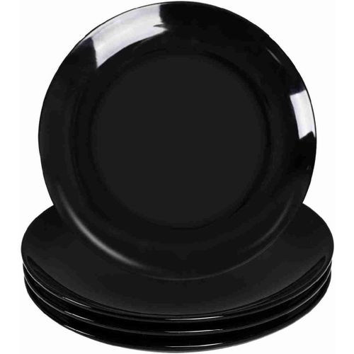 6Pieces Of Black Heat Resistant Dinner Plates