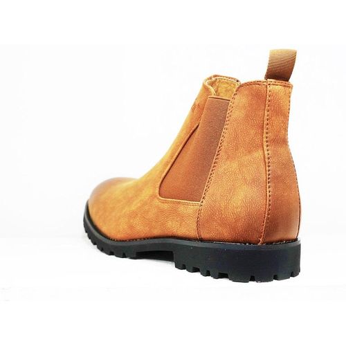 Men's Leather Chelsea Style Boots - Brown