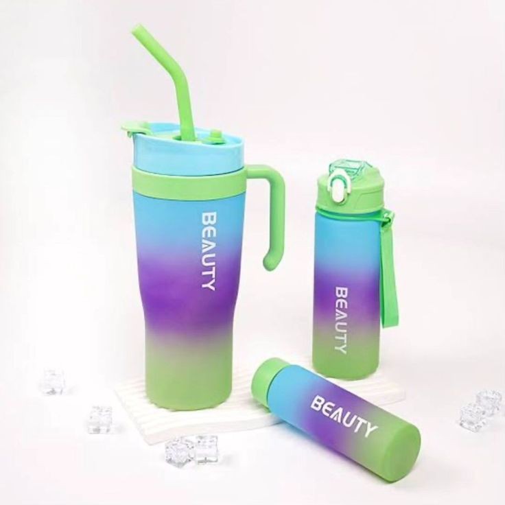 3 set plastic water bottle