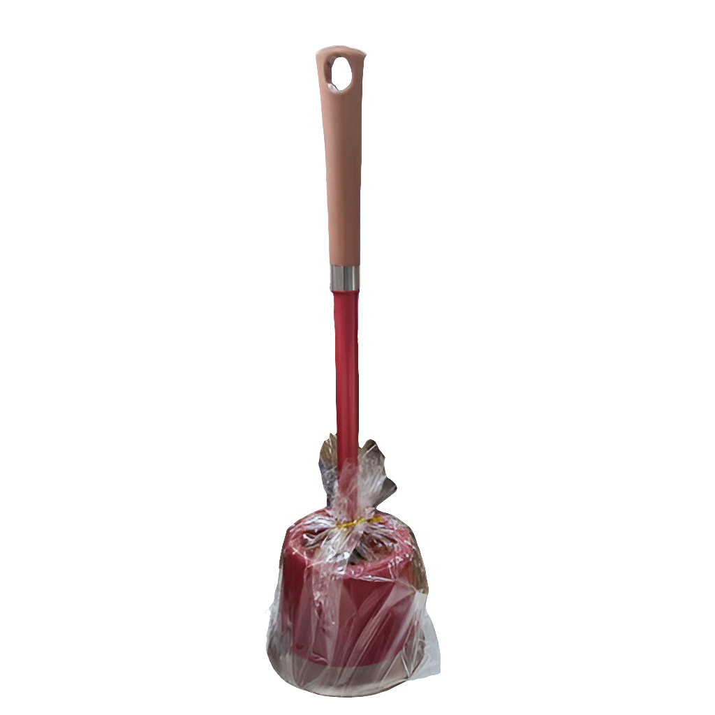 Plastic Toilet Brush With Holder - Multicolored