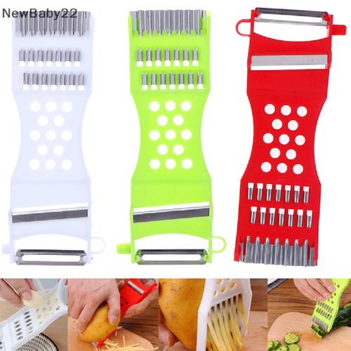 5 In 1 Vegetable Slicer Stainless - Color Of Plastic Varies