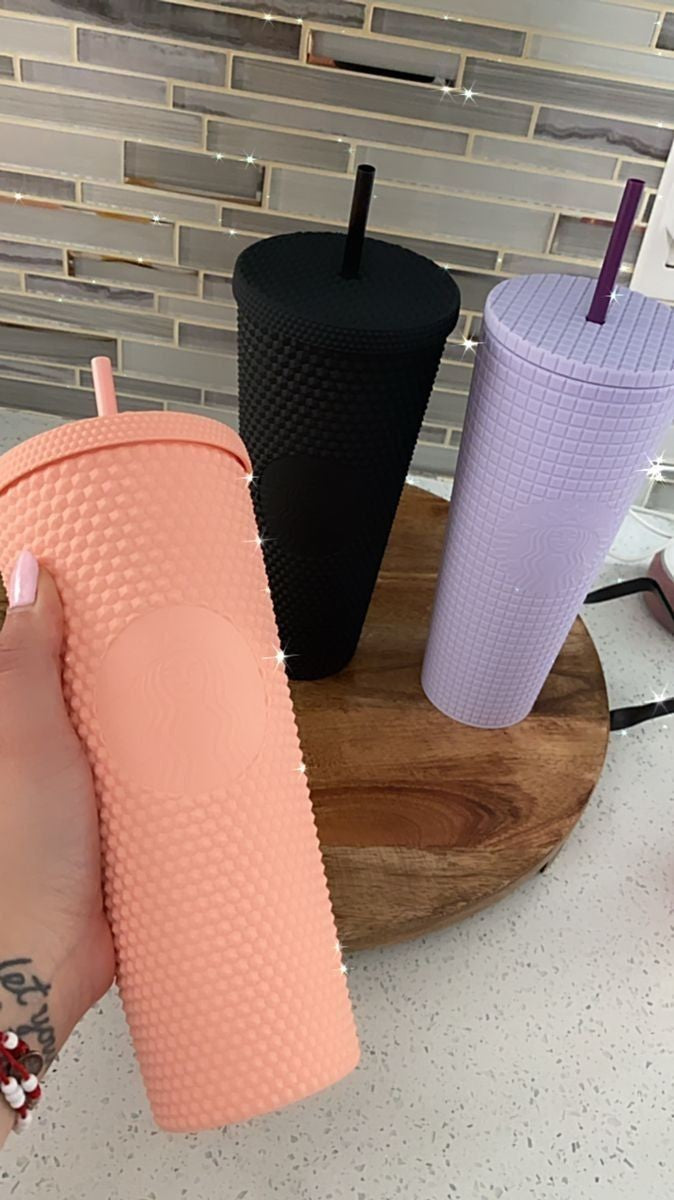 Plastic juice mugs